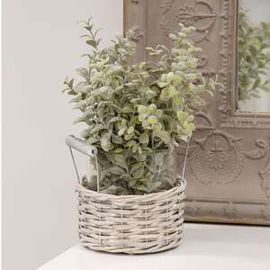 Medium Gray Willow Basket & Vase