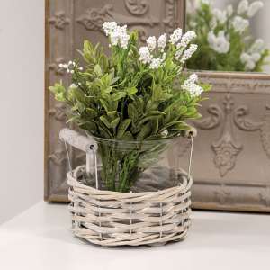 Small Gray Willow Basket & Vase #BB9S4562