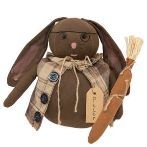 Peter Bunny Doll with Glasses & Carrot #CS38890