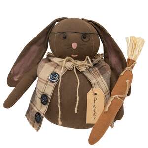 Peter Bunny Doll with Glasses & Carrot