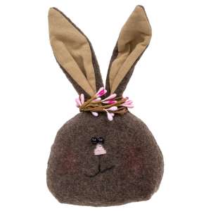 Brown Bunny Head with Pip Headband Doll #CS38916