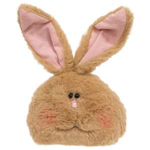 Fuzzy Tan Bunny Head Doll #CS38938