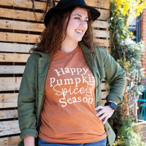 Happy Pumpkin Spice Season T-Shirt, Heather Autumn L144