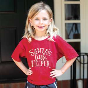 Santa's Little Helper Youth T-Shirt, Cardinal L148Y