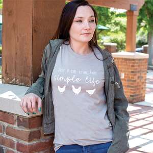 Lovin' That Simple Life T-Shirt, Heather Stone L150XXL