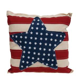 #ZOESO3009 Patriotic Star & Stripes Pillow