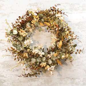 Mixed Cream Fall Floral Wreath 15039