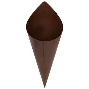 Cone Metal Wall Planter, Rusty