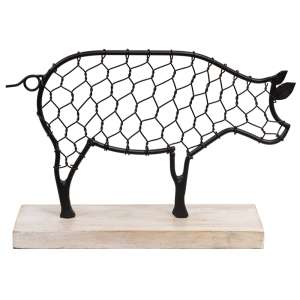 Black Chicken Wire Pig #16080