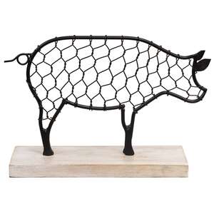 Black Chicken Wire Pig