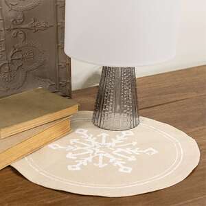 Snowflake Natural Round Mat 17027;