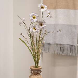 Wild Spring Geranium & Grass Spray, Periwinkle 18392;