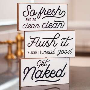 Get Naked Wood Block - 3 asst;