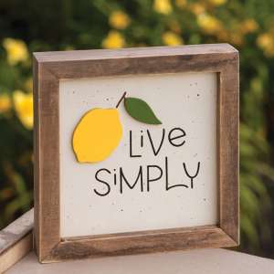 #35335, Live Simply Lemon Frame