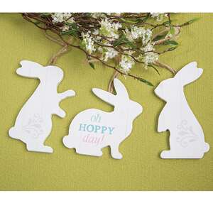 Oh Hoppy Day Easter Bunny Ornament, 3 Asstd.