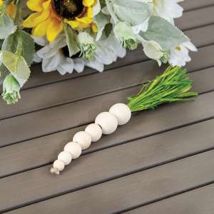 Natural Wooden Beaded Carrot #37830