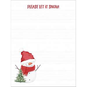 Please Let It Snow! Snowman Notepad;