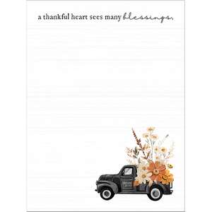 A Thankful Heart Sees Many Blessings Notepad;