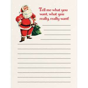 Tell Me What You Want Santa Notepad 55064