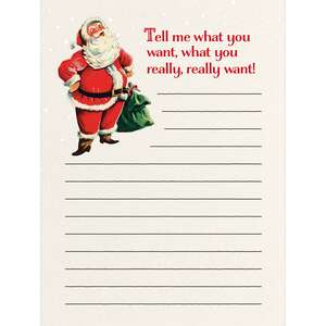 Tell Me What You Want Santa Notepad 55064