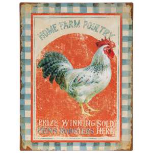 Home Farm Poultry Distressed Metal Sign #65347