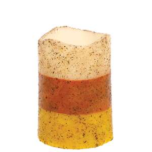 Grungy Candy Corn Timer Pillar, 4"