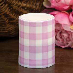 Pink Buffalo Check Timer Pillar, 3"x4" 85081;
