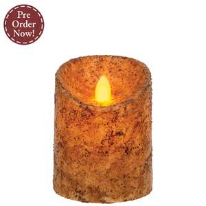 Burnt Ivory Real Motion Timer Pillar, 4"