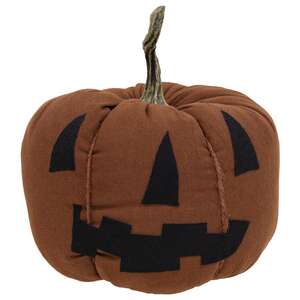 Large Stuffed Primitive Jack O Lantern with Stem