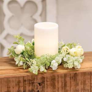 Bridal Rose Blossom Candle Ring, 3.5" FSR48474