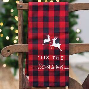 Red Buffalo Check Tis The Season Towel -