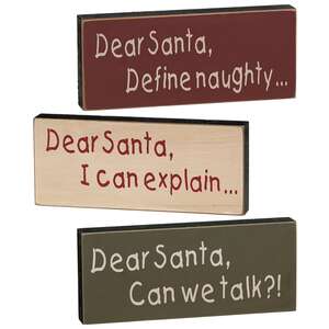 Dear Santa… Stenciled Block - 3 Asstd. #31429