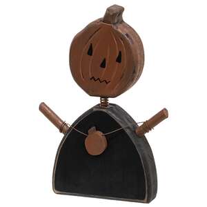 Distressed Wooden Wobble Head Jacko Sitter
