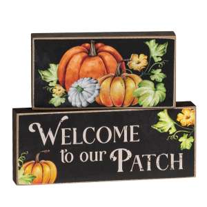 2 Set, Welcome to Our Patch Stacking Blocks #37984