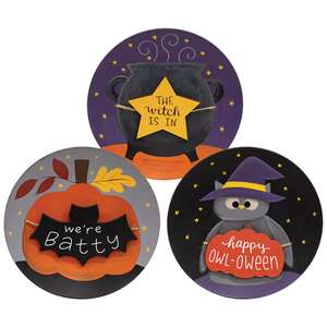 Halloween Charm Plate, 3 Asstd.