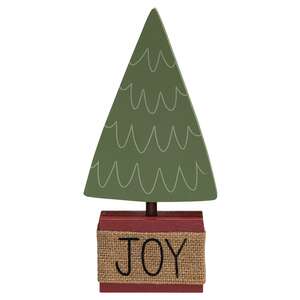 Joy Wooden Christmas Tree Sitter;