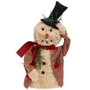 Winter Greeting Snowman Doll with Top Hat