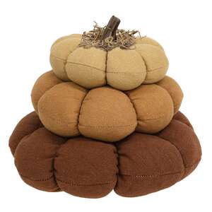Mossy Top Stuffed Primitive Pumpkin Stack