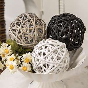 Farmhouse Colors 3.75" Willow Ball, 3 Asstd. HAC2402;
