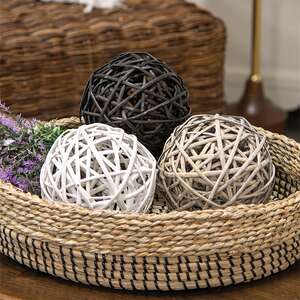 6" Farmhouse Colors Willow Ball, 3 Asstd. HAC2403;