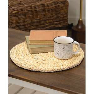 Natural Corn Husk Round Table Mat HAC2411;