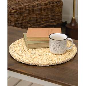 Natural Corn Husk Round Table Mat HAC2411