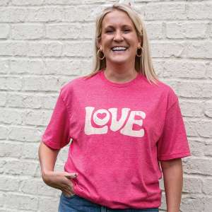 Vintage Love T-Shirt, Heather Red L153