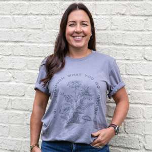 Grow Through What You Go Through T-Shirt, Heather Storm L160