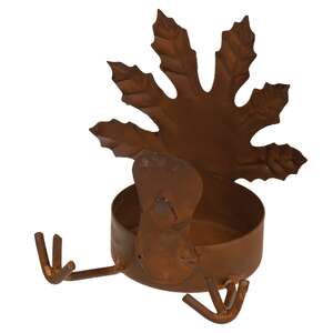 Fall Turkey Rusty Tealight Holder #18065