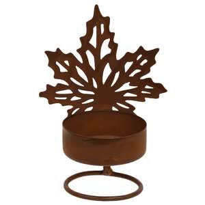 Fall Leaf Rusty Tealight Holder #18066