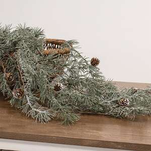 Iced Weeping Pine Garland, 4ft 18421;