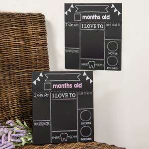 #35233, Baby Milestones Chalkboard, 3 Asstd.