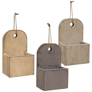 Distressed Farmhouse Colors Vertical Wall Shelf, 3 Asstd.