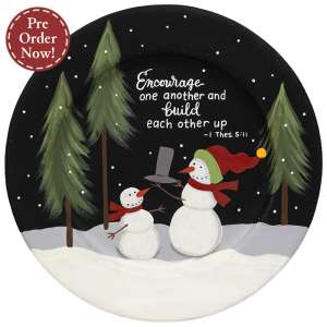 Encourage One Another Snowman Plate #37998